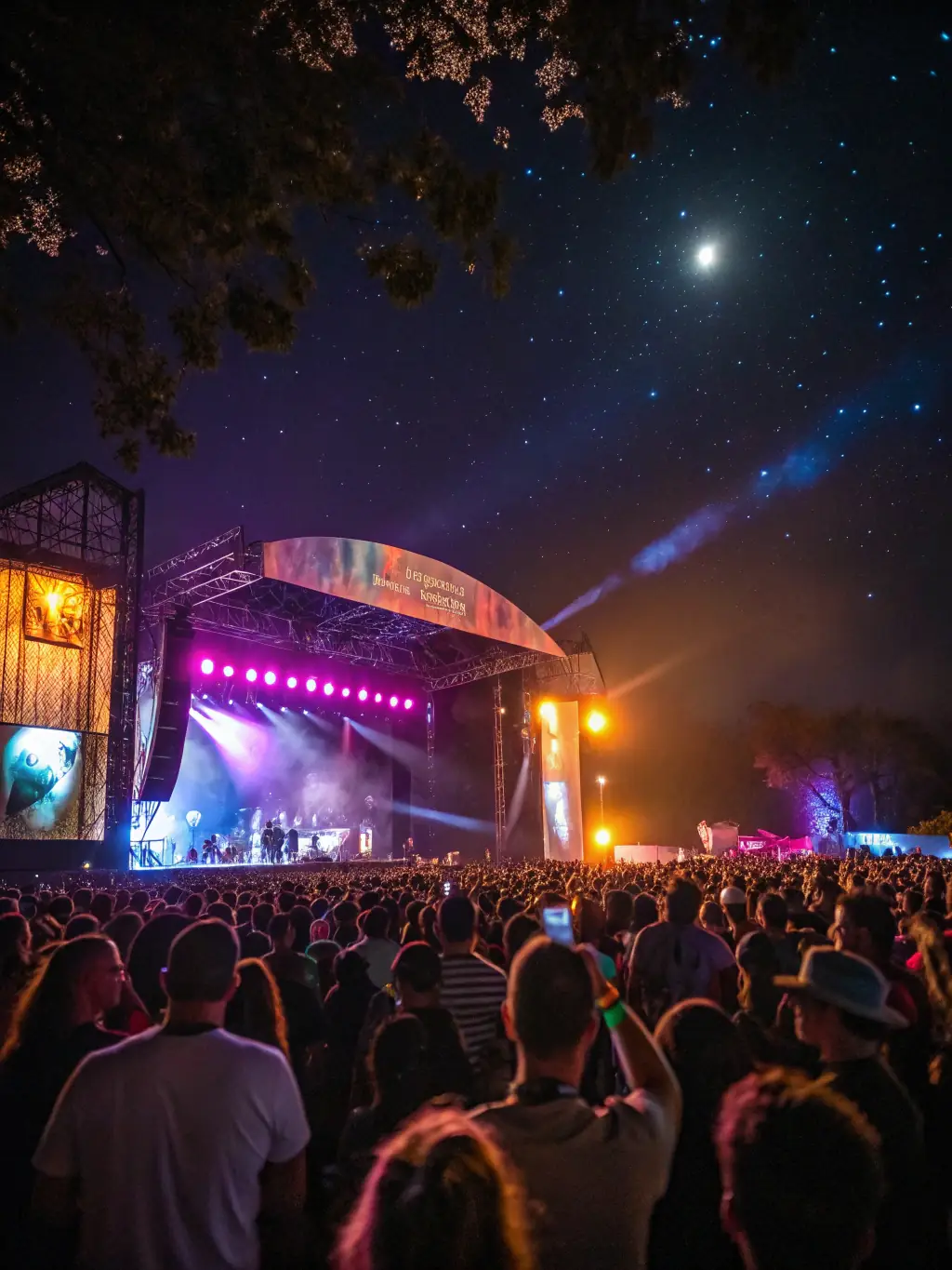 A photograph capturing the energy of a live music performance at one of SLB PROJECT's festivals, showcasing diverse musicians and an engaged audience.